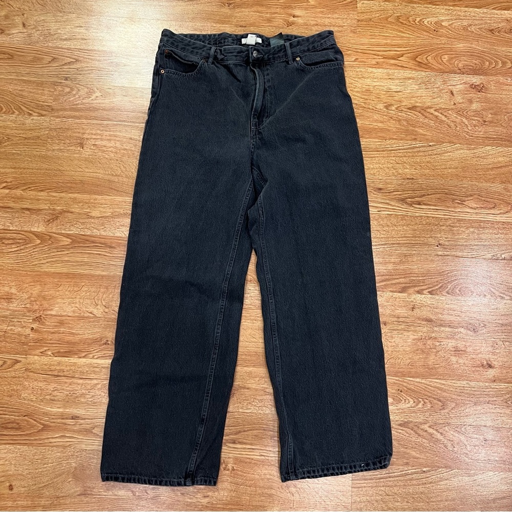 🩶Grey Wide Leg Baggy H&M Denim Jeans 16